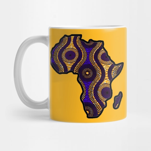 Purple Gold Africa Map by artbyomega